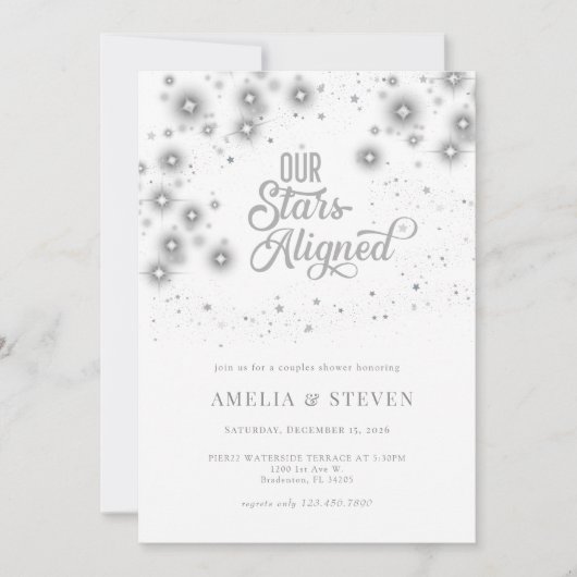 ギャラクシー スターズ | カップルシャワー招待状 招待状 (正面)