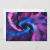 ギャラクシー スリープパーティー 黒の写真 招待状 (裏面)