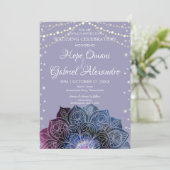 ギャラクシー ボホ ネブラ マンダラ ライト LED 電球 ウェディング 招待状 (スタンド正面)