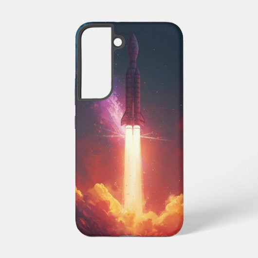 ギャラクシー ロケットケース - 大胆な宇宙デザイン SAMSUNG GALAXYケース (裏面)