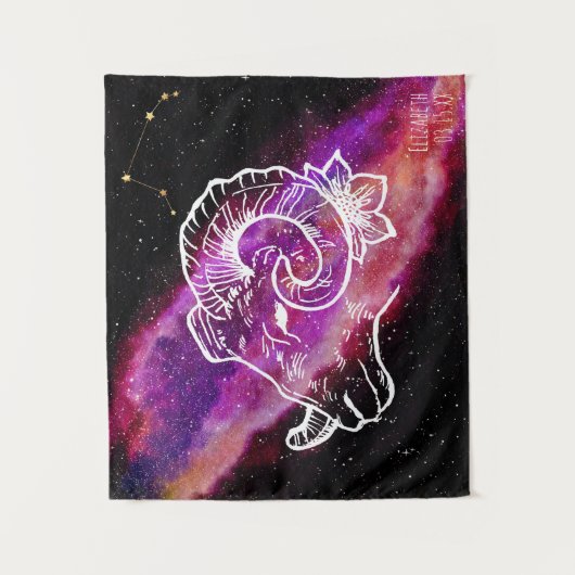 ギャラクシー 牡羊座 コンステレーション ネーム 星座マーク タペストリー (正面)