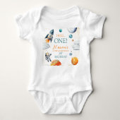 ギャラクティックアドベンチャーボーイ宇宙誕生日 ベビーボディスーツ (正面)