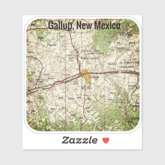 ギャラップの地図 シール (シート)