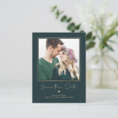 ギャラリモダンーの編集可能な色日付を保存 ポストカード (スタンド正面)