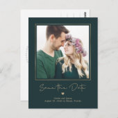 ギャラリモダンーの編集可能な色日付を保存 ポストカード (正面/裏面)