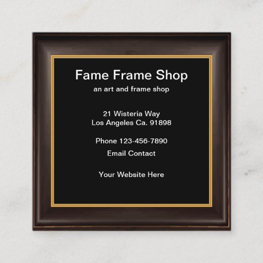 ギャラリーおよび額縁 スクエア名刺 (正面)