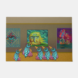 ギャラリーでの鳥たち ドアマット