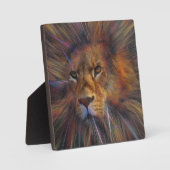 ギャラリーのライオンのプラークとイーゼル フォトプラーク (正面)