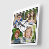 ギャラリーの壁4フォトコラージュ スクエア壁時計 (傾斜)