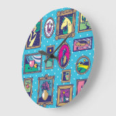 ギャラリーの壁:多様な写真コレクション ラージ壁時計 (傾斜)