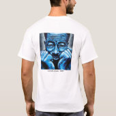 ギャラリーの青いロゴ、Tarpon Springs、fl. Tシャツ (裏面)