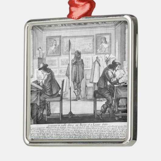 ギャラリーを使用しているプレートの彫刻家 メタルオーナメント (左)