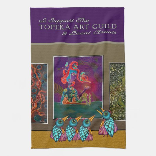 ギャラリーキッチンタオルで鳥たち キッチンタオル (縦)