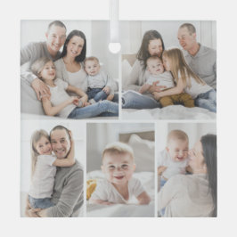 ギャラリーグリッド5フォトカスタムオーナメント ガラスオーナメント