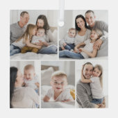 ギャラリーグリッド5フォトカスタムオーナメント ガラスオーナメント (裏面)