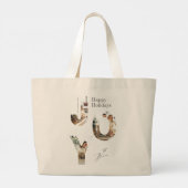 ギャラリーファミリージャンボトートからメリークリスマス ラージトートバッグ (裏面)