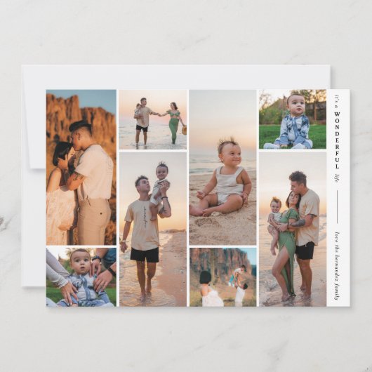 ギャラリーモダン8フォト素敵なライフホリデーカード シーズンカード (正面)