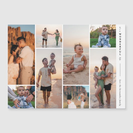 ギャラリーモダン8写真ワンダーライフマグネットカード マグネット招待状 (正面)