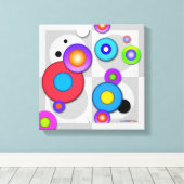 ギャラリーラップCANVAS PRINT of ポップ・アートの Art CIRCLES キャンバスプリント (インサイチュ (ウッドフロア))