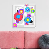 ギャラリーラップCANVAS PRINT of ポップ・アートの Art CIRCLES キャンバスプリント (インサイチュ (リビング))