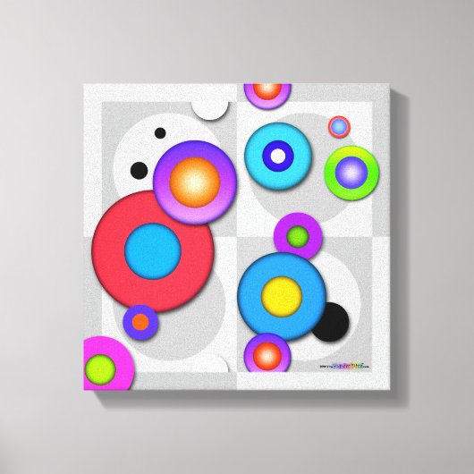 ギャラリーラップCANVAS PRINT of ポップ・アートの Art CIRCLES キャンバスプリント (正面)