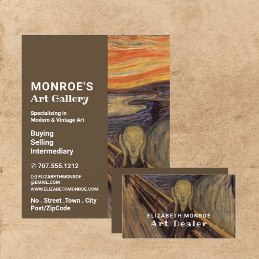 ギャラリー美術商エドバード・ムンクによる悲鳴 チラシ