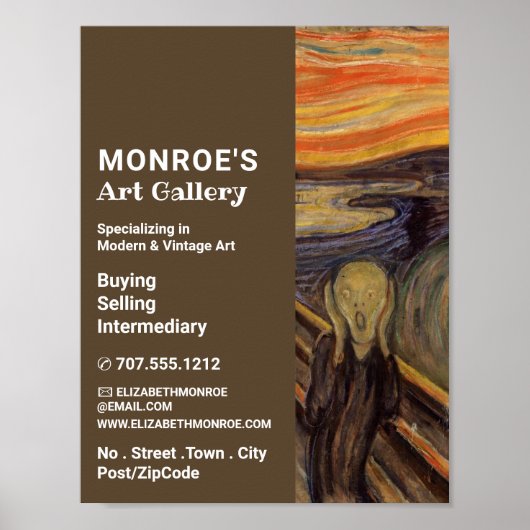 ギャラリー美術商エドバード・ムンクによる悲鳴 ポスター (正面)