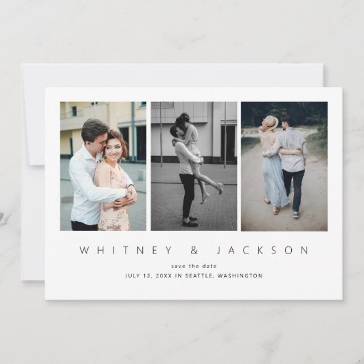 ギャラリ数々のー写真の日付の保存 招待状 (正面)