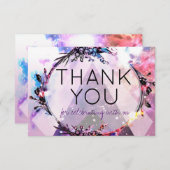 ギャラaxy モダン宇宙 スペース ヒップ ウェディング サンクス 招待状 (正面/裏面)