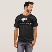 ギャリージョンソン2012の黒いティー Tシャツ (正面フル)