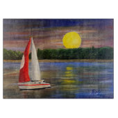 ギャリー・ポーリングによるサンセットセイル カッティングボード (正面)