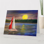 ギャリー・ポーリングによるサンセットセイル カード (正面)