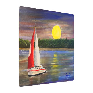 ギャリー・ポーリングによるサンセットセイル メタルプリント