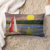 ギャリー・ポーリングによるサンセットセイル ランバークッション (ブランケット)