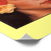 ギャルコスタガルトロピカルバラヴィンテージガール ポスター (角)