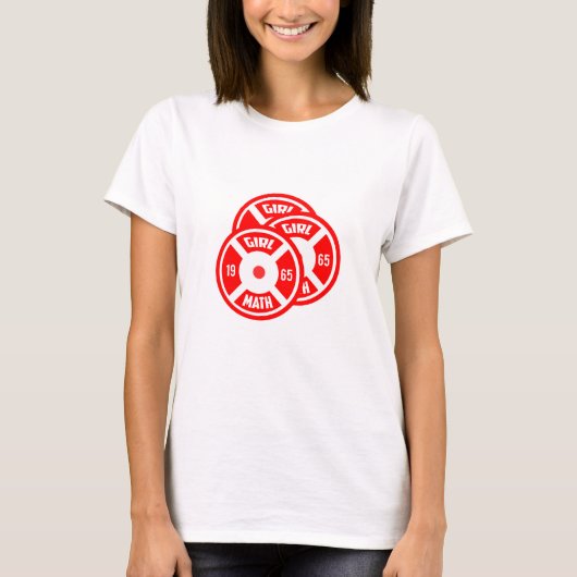 ギャル数学 - 女性向けジムTシャツ おもしろグッズ Tシャツ (正面)