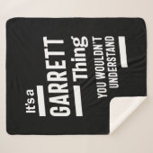 ギャレットパーソナライズされた名誕生日ギフト シェルパブランケット (正面(横))