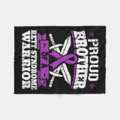 ギャレット症候群のブラザーウォリアー認識度B フリースブランケット (正面(横))