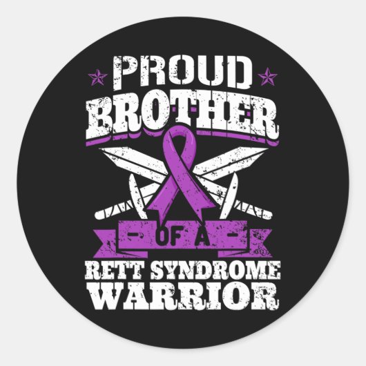 ギャレット症候群のブラザーウォリアー認識度B ラウンドシール (正面)