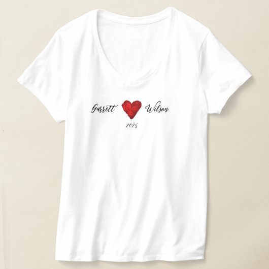 ギャレット・ウィルソン・ハート・ウィメンズ Tシャツ (レイダウン)