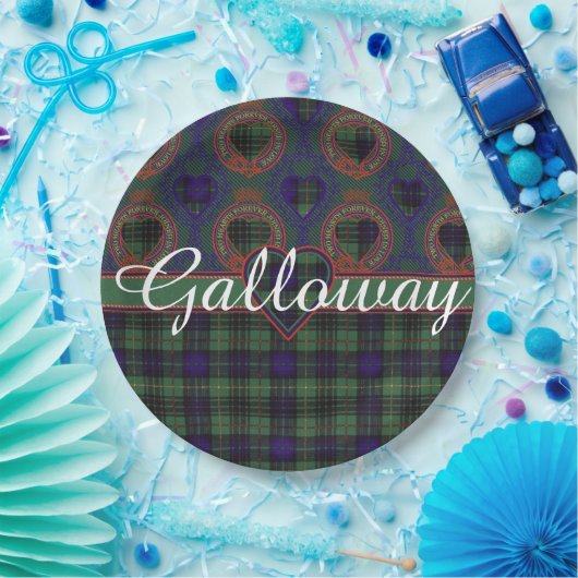 ギャロウェーの一族の格子縞のスコットランドのキルトのタータンチェック ペーパープレート (パーティー)