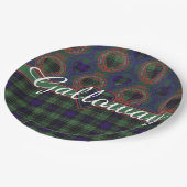 ギャロウェーの一族の格子縞のスコットランドのキルトのタータンチェック ペーパープレート (アングル)