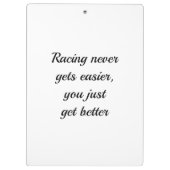 ギャロッピングのサラブレッド馬のクリップボード引用文 クリップボード (裏面)