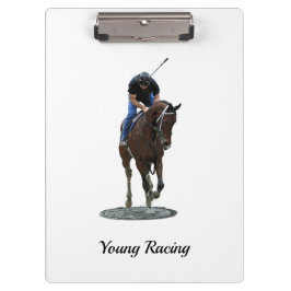 ギャロッピングのサラブレッド馬のクリップボード引用文 クリップボード