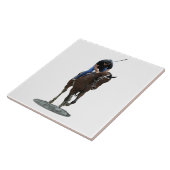 ギャロッピングのサラブレッド馬セラミックのタイル タイル (側面)