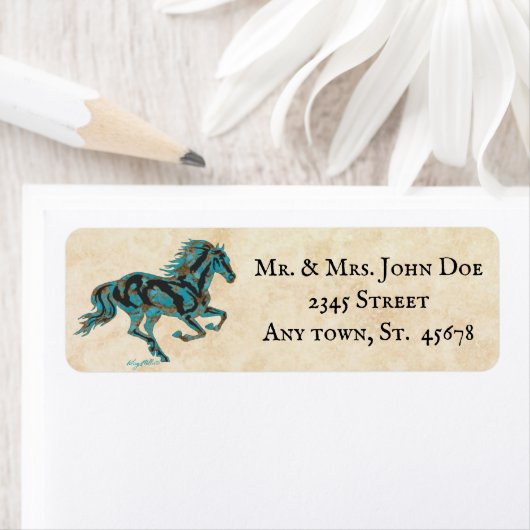 ギャロッピングターコイズ馬ラベル ラベル (インサイチュ)