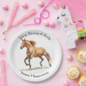 ギャロッピングパーソナライズされた馬 ペーパープレート (パーティー)