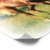 ギャロッピング栗のキャンバス印刷 ポスター (角)