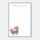 ギャロッピング馬とフローラリース ポストイット (正面)