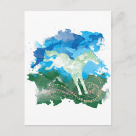 ギャロッピング馬のデザイン ポストカード